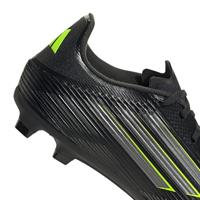adidas F50 League Gras / Kunstgras Voetbalschoenen (MG) Zwart Zilver Neongeel - thumbnail
