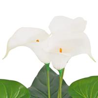 VidaXL Kunst calla lelie plant met pot 45 cm wit - thumbnail