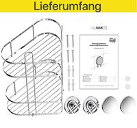 EISL Douche hoekrek 2 laags | chroom | om te lijmen of te schroeven - BA0203 BA0203 - thumbnail