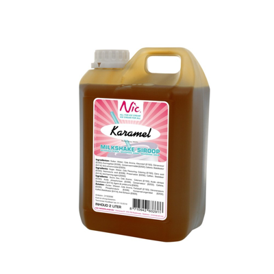 Nic milkshakesiroop toffee karamel (2 liter)