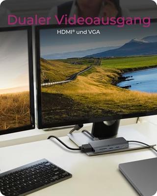 ICY BOX IB-DK4040a-CPD Bedraad USB 3.2 Gen 1 (3.1 Gen 1) Type-C Aluminium, Zilver ICY BOX IB-DK4040a-CPD Bedraad USB 3.2 Gen 1 (3.1 Gen 1) Type-C Aluminium, Zilver