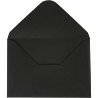 Creativ Company Enveloppen, afmeting envelop 11,5x16 cm, 110 gr, zwart, 10 stuk/ 1 doos - thumbnail
