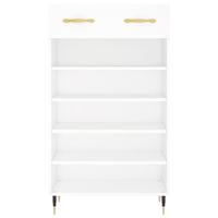 Schoenenkast 60x35x105 cm bewerkt hout wit - thumbnail