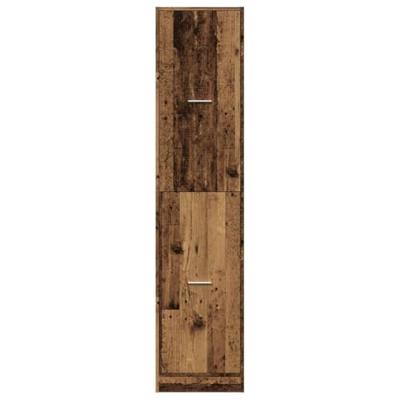Apothekerskast 40x41x174,5 cm bewerkt hout oud houtkleurig