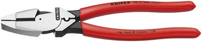 Knipex Kracht-kombitang "Lineman's Pliers" Amerikaans model | Anti-slip kunststof bekleed | Lengte 240 mm - 09 11 240 Knipex Kracht-kombitang "Lineman's Pliers" Amerikaans model | Anti-slip kunststof bekleed | Lengte 240 mm - 09 11 240