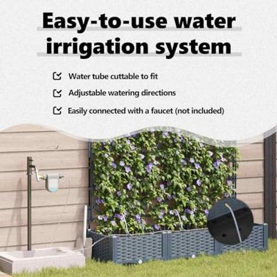 VidaXL Tuin bloempot 3 pcs licht grijs staal
