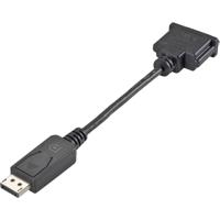 986149 DisplayPort / DVI Adapter [1x DisplayPort stekker - 1x DVI-bus 24+1-polig] Zwart Vergulde steekcontacten 0.09 m - thumbnail
