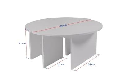 Salontafel - MOIRA - Rond - Walnoot - 90 x 90 x 41 cm