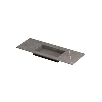 INK Post Wastafel Keramische Slab Envelop Bak Midden Zonder Kraangat - 1200x450x10 mm - Armani Grey Mat