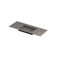 INK Post Wastafel Keramische Slab Envelop Bak Midden Zonder Kraangat - 1200x450x10 mm - Armani Grey Mat - thumbnail