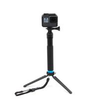 Telesin selfiestick 90cm met statiefje voor GoPro en smartphone - Aluminium met schuimrubber grip - thumbnail