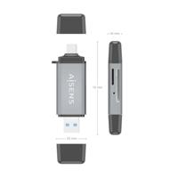 Kaartlezer Aisens ASCR-2AC11-GR Grijs - thumbnail