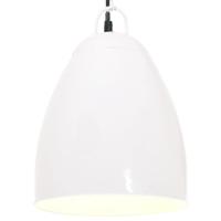 Hanglamp industrieel rond 25 W E27 32 cm wit - thumbnail