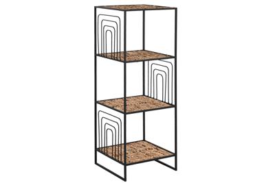 Planken Home ESPRIT Zwart Metaal Vezel 35 x 35 x 98 cm