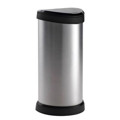 Curver Decobin 40L push zilver/zwart