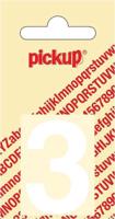 Plakcijfer Helvetica 40 mm Sticker witte cijfer 3 Pickup - Pickup - thumbnail