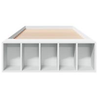 Bedframe bewerkt hout wit 100x200 cm - thumbnail