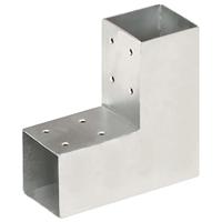 VidaXL Paalverbinding l-vorm 71x71 mm gegalvaniseerd metaal - thumbnail