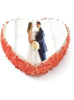 HEMA Fototaart hart red velvet 8 p. - thumbnail