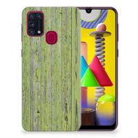 Samsung Galaxy M31 Bumper Hoesje Green Wood - thumbnail