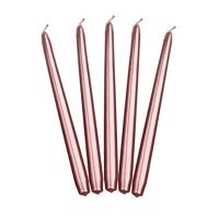 Dinerkaarsen Roségoud Metallic 24cm (10st) - thumbnail