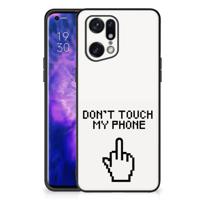 OPPO Find X5 Pro | Telefoon Hoesje | Finger Don&apos;t Touch My Phone - thumbnail