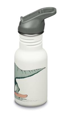 Klean Kanteen Kid Classic Narrow 355ml/12oz + Flip/Sportdop Drinkfles Dino Skate 355ml