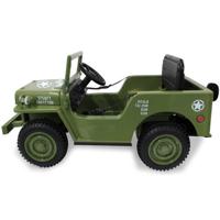 Jamara Ride-on Jeep Willys MB Army groen 12V - thumbnail
