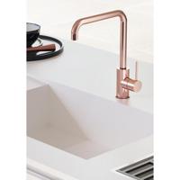 Keukenmengkraan Hotbath Cobber 1-hendel 31.5 cm Draaibare Uitloop Geborsteld Messing Living Colours - thumbnail