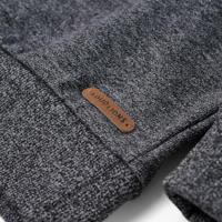 Kindertrui met vossenprint 140 gemleerd marineblauw - thumbnail