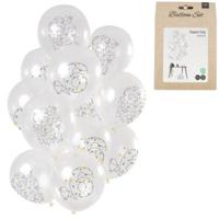 Folat Ballonnen origami cijfer 6 jaar 30 cm set van 12 | 24 stuks - thumbnail