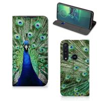 Motorola G8 Plus | Hoesje maken | Pauw - thumbnail