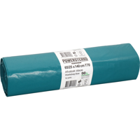 PowerSterko Afvalzak | Gerecycled LDPE | 65/ 25x140cm | T70 | blauw | 10 rol - thumbnail