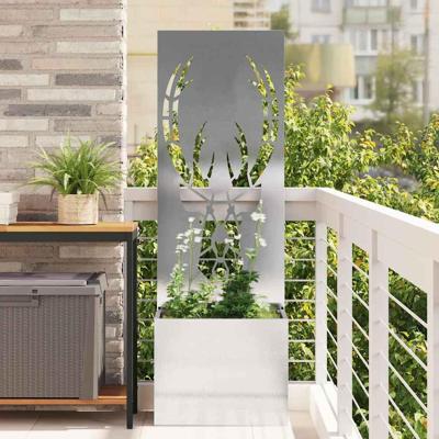 VidaXL Tuin privacy screen zilver 50 x 140 cm roestvrij staal
