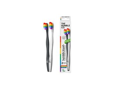 The Humble Co. Tandenborstel plant-based - sensitive - zwart/wit - proud - 2 st. The Humble Co. Tandenborstel plant-based - sensitive - zwart/wit - proud - 2 st.