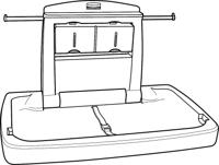 Rubbermaid Rubbermaid babyverschoontafel horizontaal kunststof - grijs - thumbnail