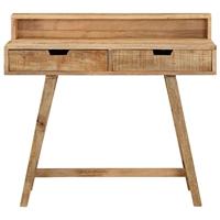 VidaXL Bureau 100x45x90 cm massief ruw mangohout - thumbnail