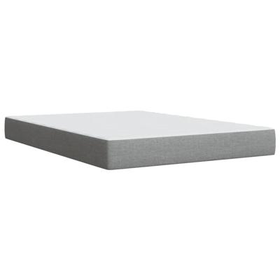 Boxspring met matras stof lichtgrijs 140x200 cm - thumbnail