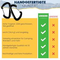 Ticket to the moon Carabiner 22 Carabine Black 8,5 x 5,2 cm - thumbnail