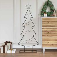 Metalen kerstboom met standaard Zwart 125 cm Staal - thumbnail