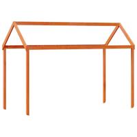 Hoogslaper met dak massief grenenhout wasbruin 90x200 cm - thumbnail