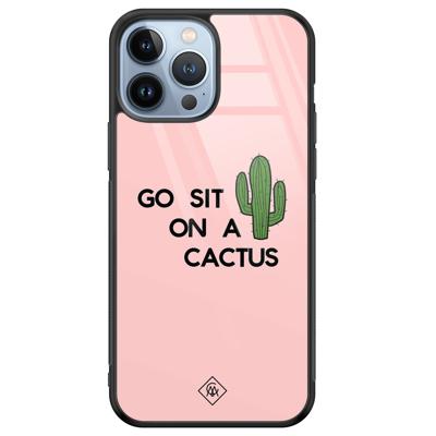 iPhone 13 Pro Max glazen hardcase - Go sit on a cactus