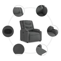 Fauteuil verstelbaar stof donkergrijs - thumbnail