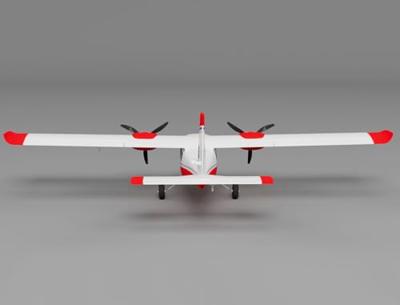 XFLY P68 Twin 850MM Wingspan ARTF - Rood - thumbnail