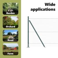 VidaXL Afrasteringspaal groen 10 x 0,8 m (13 mm gaas) staal en pvc - thumbnail