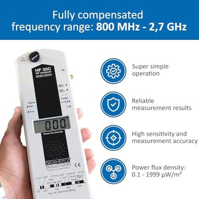 Gigahertz Solutions HF35C Meter voor HF elektromagnetische straling Gigahertz Solutions HF35C Meter voor HF elektromagnetische straling