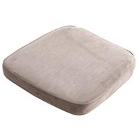 Madison zitkussen Velvet 48 x 46 x 5 cm cm katoen taupe - thumbnail