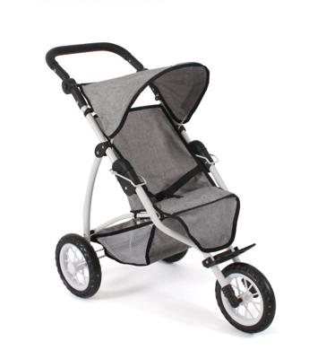 Poppenwagen Jogger Leon - Melange Grijs