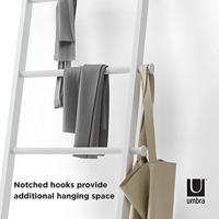 Umbra Leana handdoekladder 51x152x4cm Hout Wit 1017445-660 - thumbnail