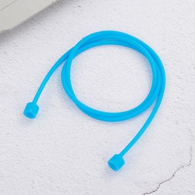Draadloze Bluetooth koptelefoon anti-verloren riem siliconen Unisex hoofdtelefoon anti-verloren lijn voor Apple AirPods lengte kabel: 60cm(Blue)